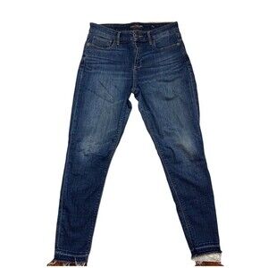Lucky Brand Ava Crop Denim Jeans Women’s Sz 4/27 Frayed Hem